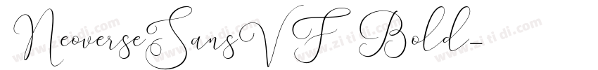 NeoverseSansVF Bold字体转换